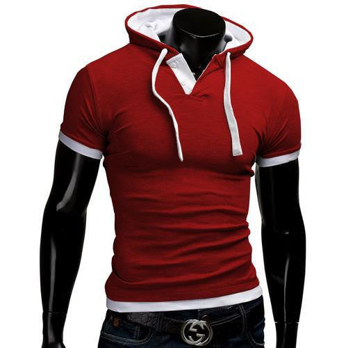 Summer Men t Shirts 2016 New Fashion Tops Tees Hooded Short Sleeve T Shirt Mens Clothing Casual Tee Shirts hombre t-shirts