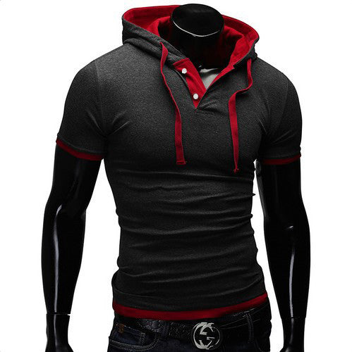 Summer Men t Shirts 2016 New Fashion Tops Tees Hooded Short Sleeve T Shirt Mens Clothing Casual Tee Shirts hombre t-shirts