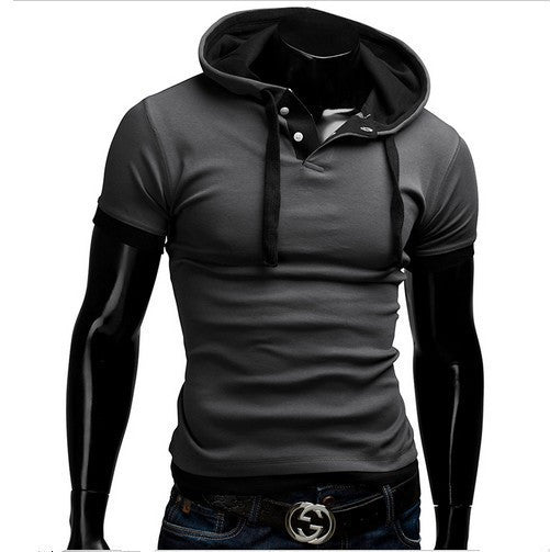 Summer Men t Shirts 2016 New Fashion Tops Tees Hooded Short Sleeve T Shirt Mens Clothing Casual Tee Shirts hombre t-shirts