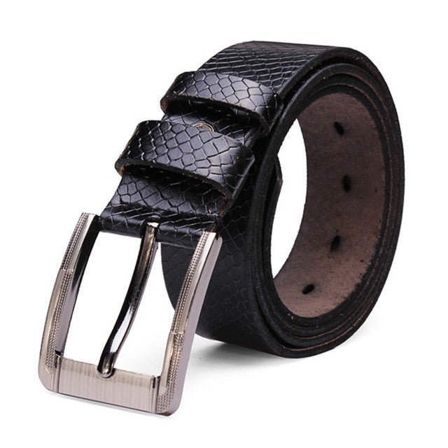 New Arrival Metal Automatic Buckle For Men Fashion Business Casual Mens Retro Leather Pin Buckle Belt Male Pants Strap