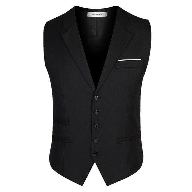 HEE GRAND 2017 Men Pockets Waistcoat Slim Suit Vests Formal Outwear High Quality British Style Blazer Vests MWB220