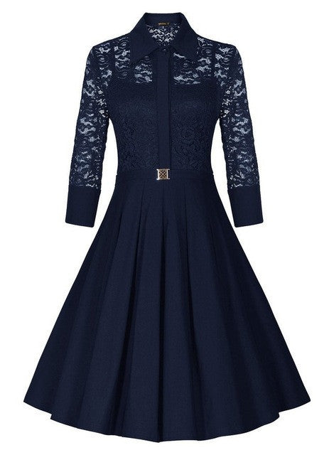 Elegant Vintage Autumn Dress