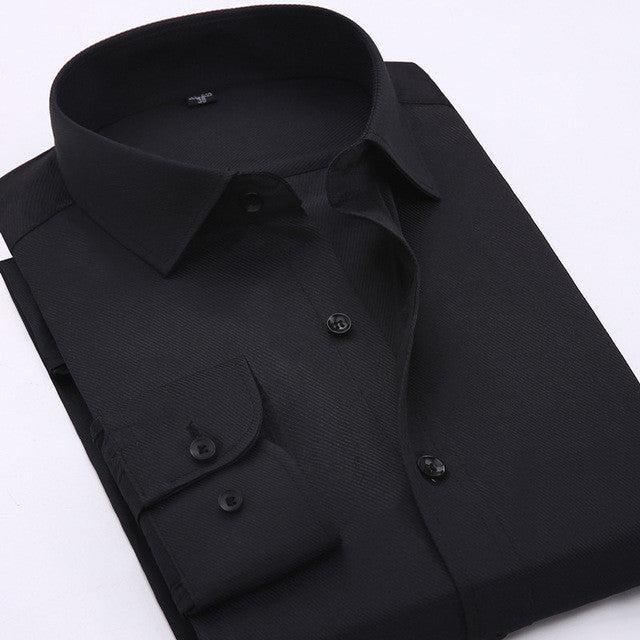 HEE GRAND 2017 New Spring Man Formal Classic Square Collar Plain Office Full Sleeve Shirts Casual Shirt MCL1849