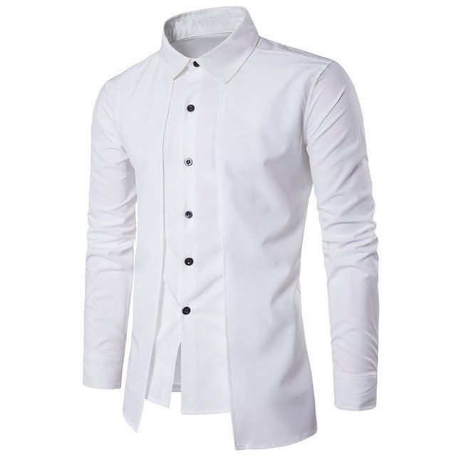 2017 New Spring Cotton Dress Shirts High Quality Long Sleeve Mens Wedding Casual Shirt Men Slim Fit Social Shirts Male Lapel Top