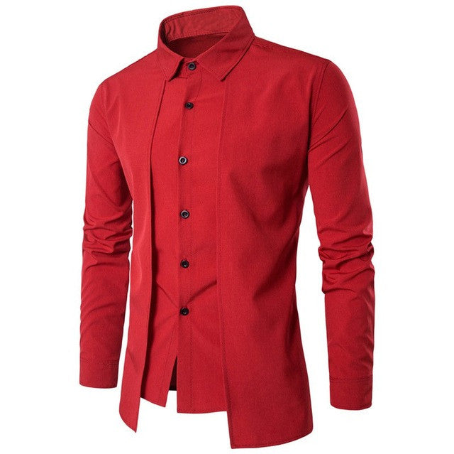 2017 New Spring Cotton Dress Shirts High Quality Long Sleeve Mens Wedding Casual Shirt Men Slim Fit Social Shirts Male Lapel Top