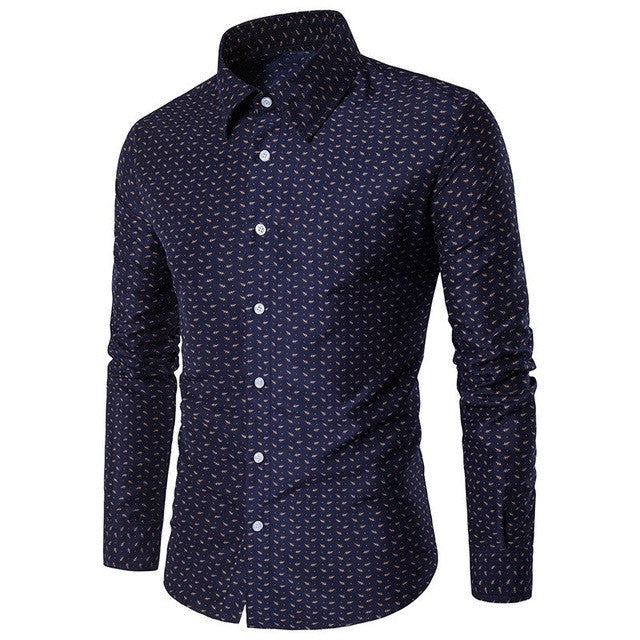 2017 Men Cotton Shirts Cardigan Slim Long Sleeve Lapel Formal Business Dress Shirts Camisa Masculina Casual Shirts Plus Size 4XL