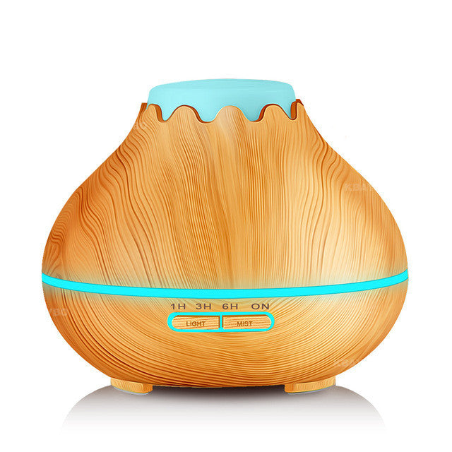 400ml Air Humidifier Essential Oil Diffuser Aroma Lamp Aromatherapy Electric Aroma Diffuser Mist Maker for Home-Wood