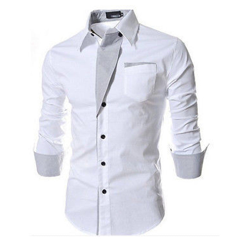 2017 Mens Long Sleeve Casual Shirt Premium Cotton Chemise For Male Slim Fit Buttons Turn Down Collar Fashion High Quality Shirts