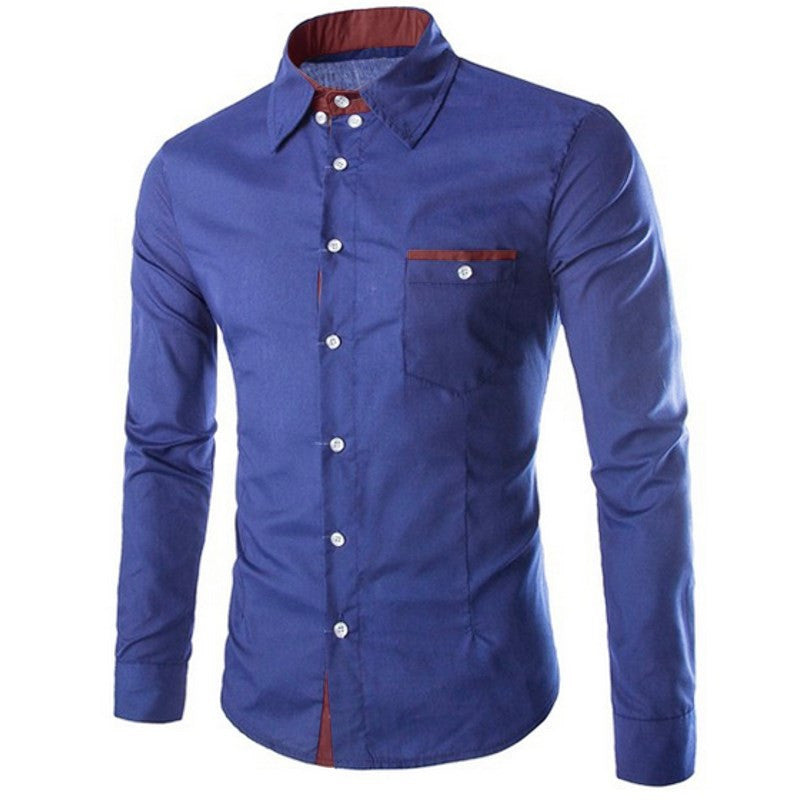 Autumn Men Cotton Formal Social Shirt 2017 Men's Casual Business Long Sleeve Slim Fit Shirts Male Fashion High Quality Chemise